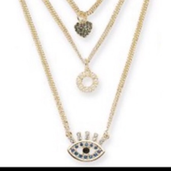 Jewelry - Three Tier 14K Gold Crystal Pearl Necklace